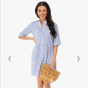 Tuckernuck Ditsy Royal Shirt Dress